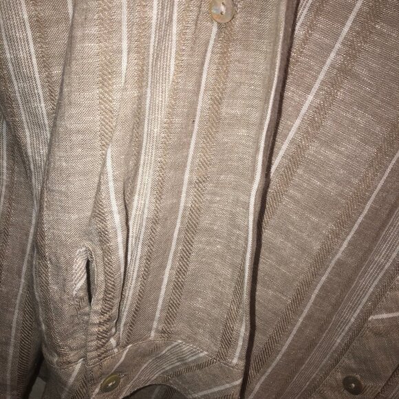 Susan Graver Button Down Striped Shirt - Picture 7 of 7